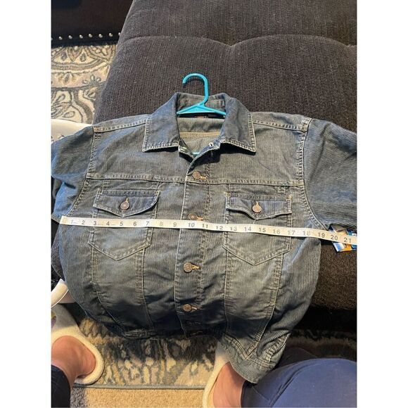New Route 66 Womens Blue Denim Utility Basic Button Front Jacket Small - Picture 14 of 16